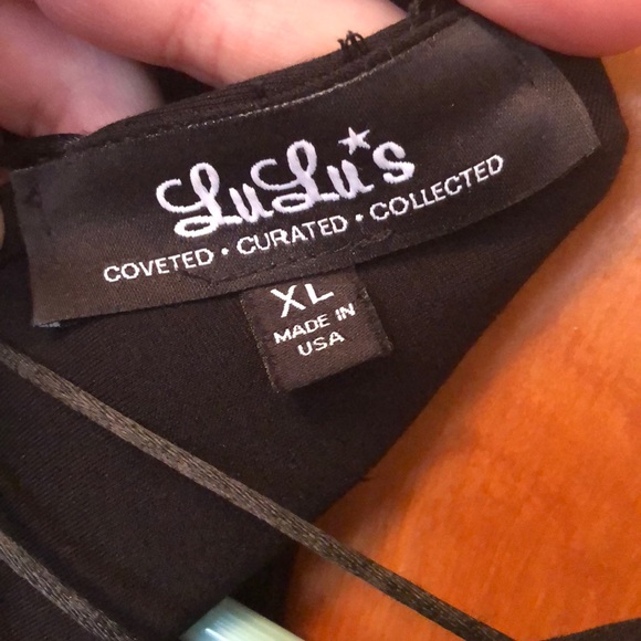 Black low cut midi dress - Picture 3 of 3